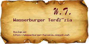 Wasserburger Terézia névjegykártya